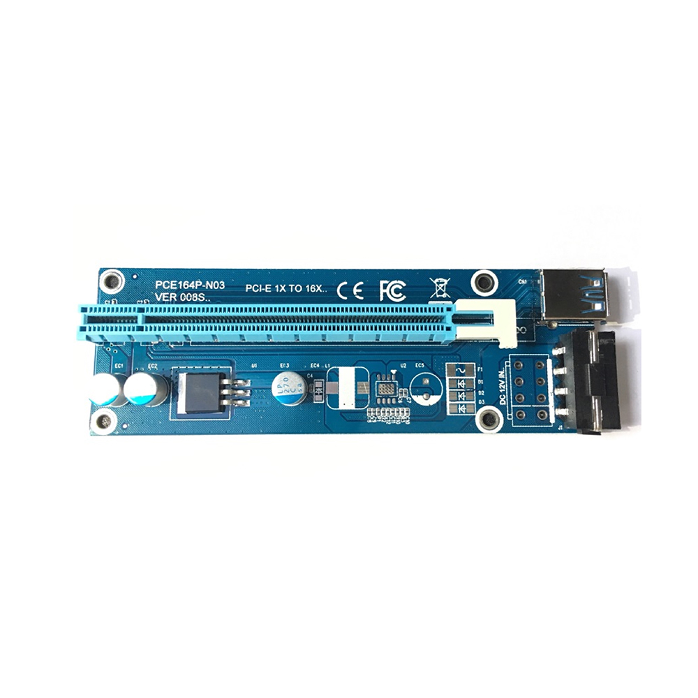 RCU6007 Riser Card PCIe 16x to 1x Adapter