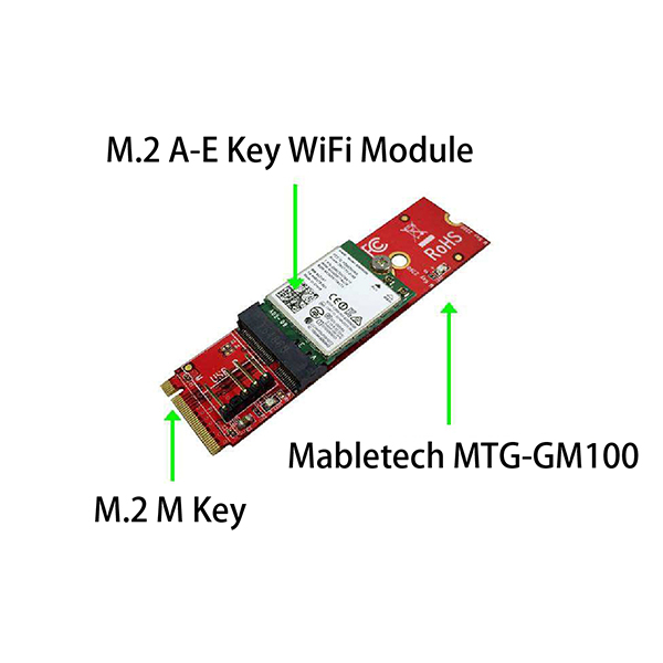 MTG-GM100 M.2 E Key to M Key Adapter for M.2 WiFi Module