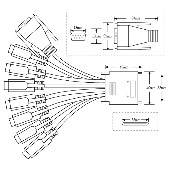 MTI-280 PCI to 8Port RS232 Expansion Card