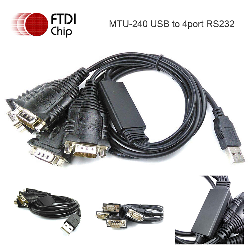 MTU-240 USB to 4-Port RS-232 (FTDI)
